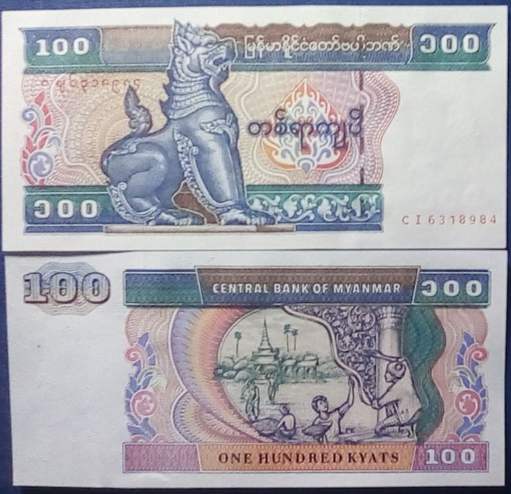 MYAMMAR (BIRMANIA) 100 KYATS